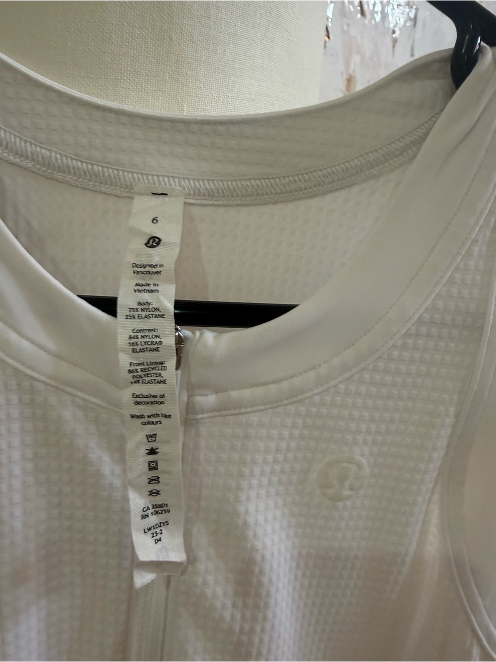 lululemon athletica White Textured Sleeveless Top - Picture 3 of 3